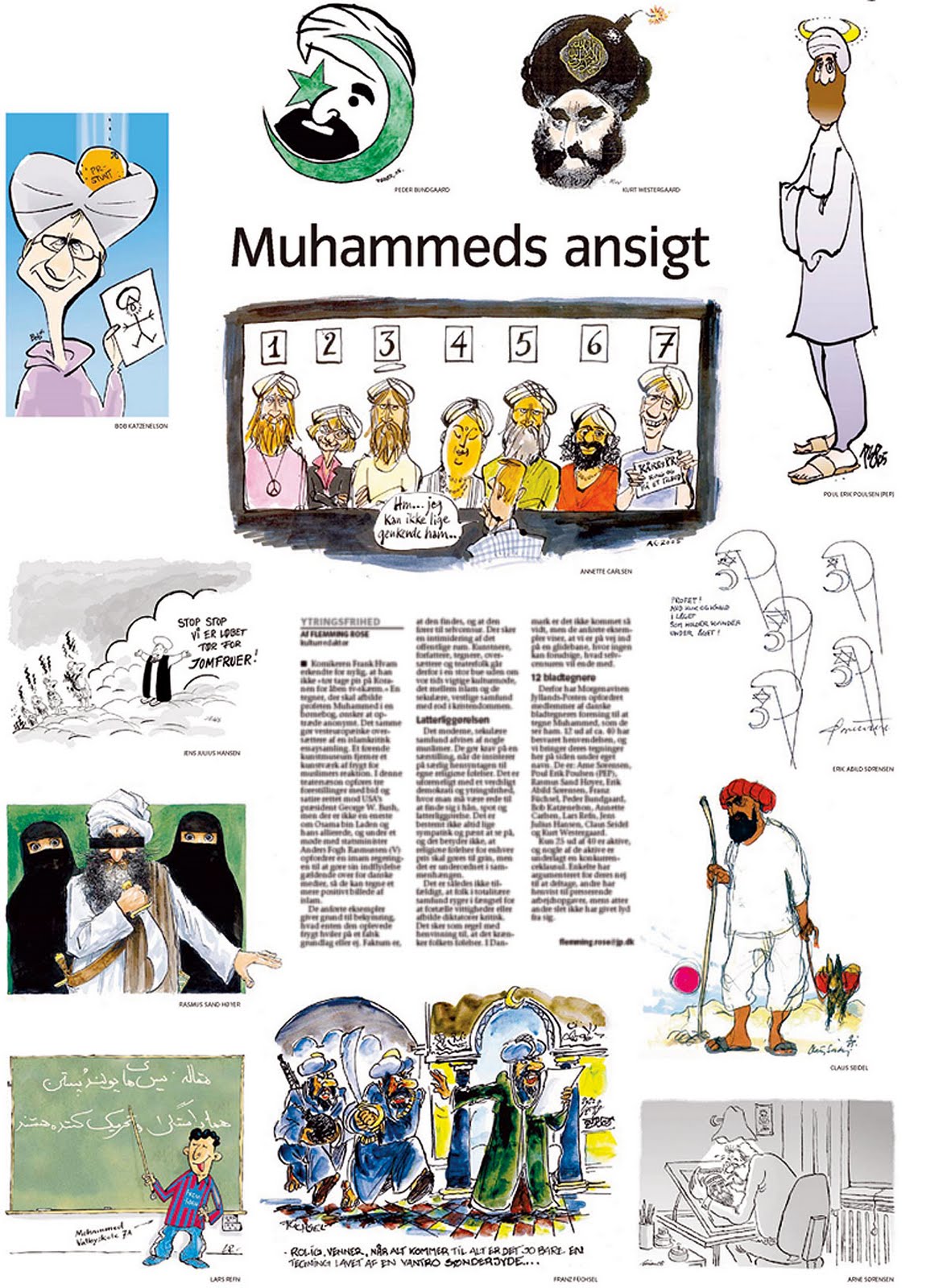 Muhammedtegningerne alle 12 side fra Jyllandsposten