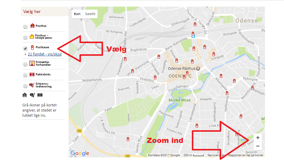 Find åbningstider, postkasser, pakkebokse og erhvervsindleveringer PostNord AB – Google Chrome