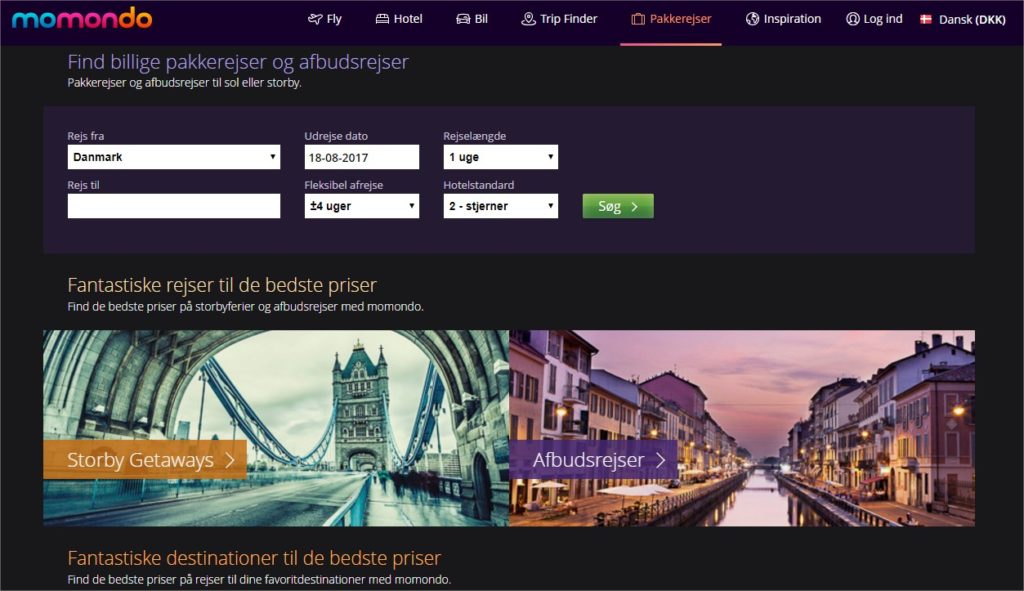 Afbudsrejser og pakkerejser – Find billige rejser på momondo
